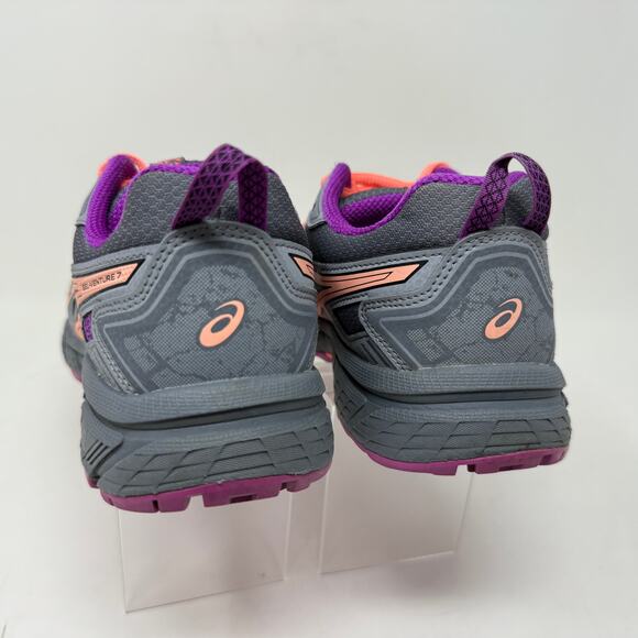 ASICS Gel Venture-7 Run Shoes Womens Sz 6 Gray Orange Lightweight K.8.4 Durable - Picture 7 of 15